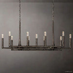 Thaddeus Artisan Forged Linear Chandelier 54"