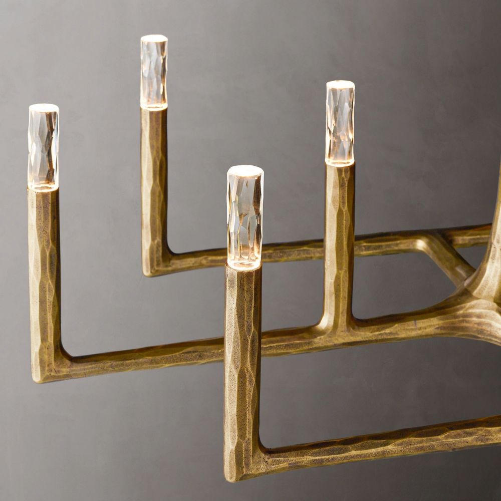 Thaddeus Artisan Forged Linear Chandelier 72"