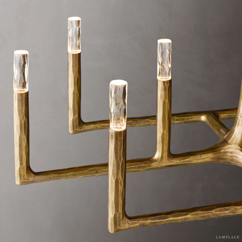 Thaddeus Artisan Forged Linear Chandelier 72"