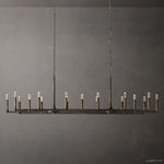 Thaddeus Artisan Forged Linear Chandelier 96"