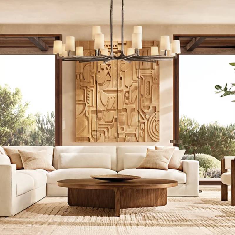 Wright Simplicity Forged Round Chandelier 48"