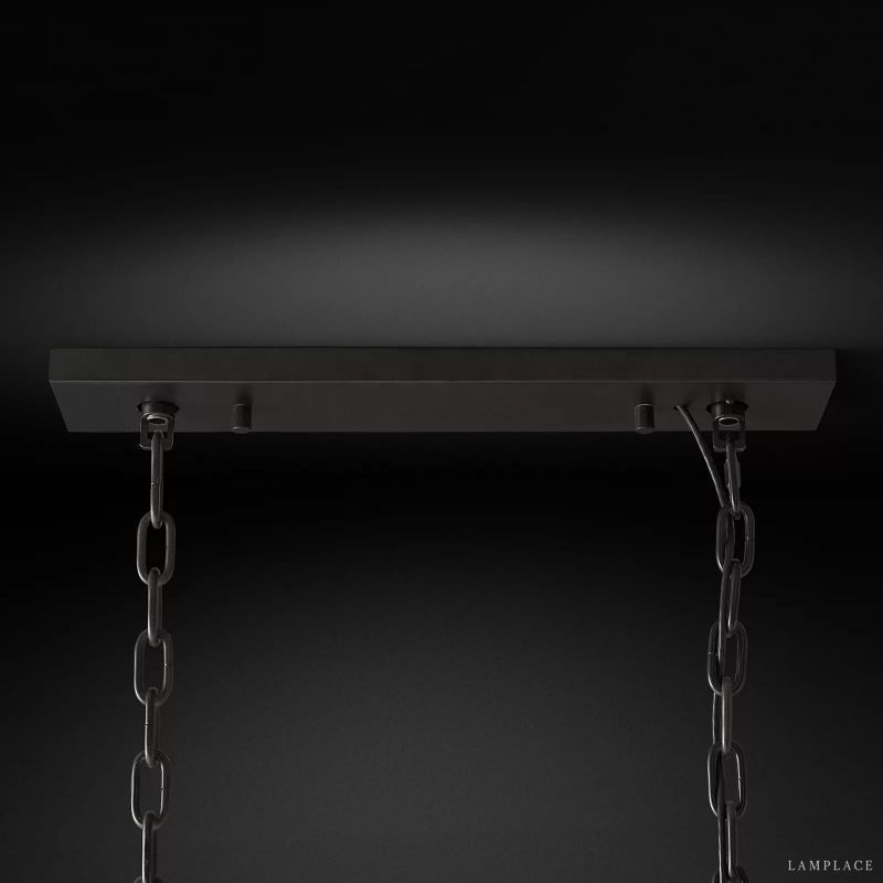 Odeon Deco Prism Rectangular Tiered Chandelier 40"