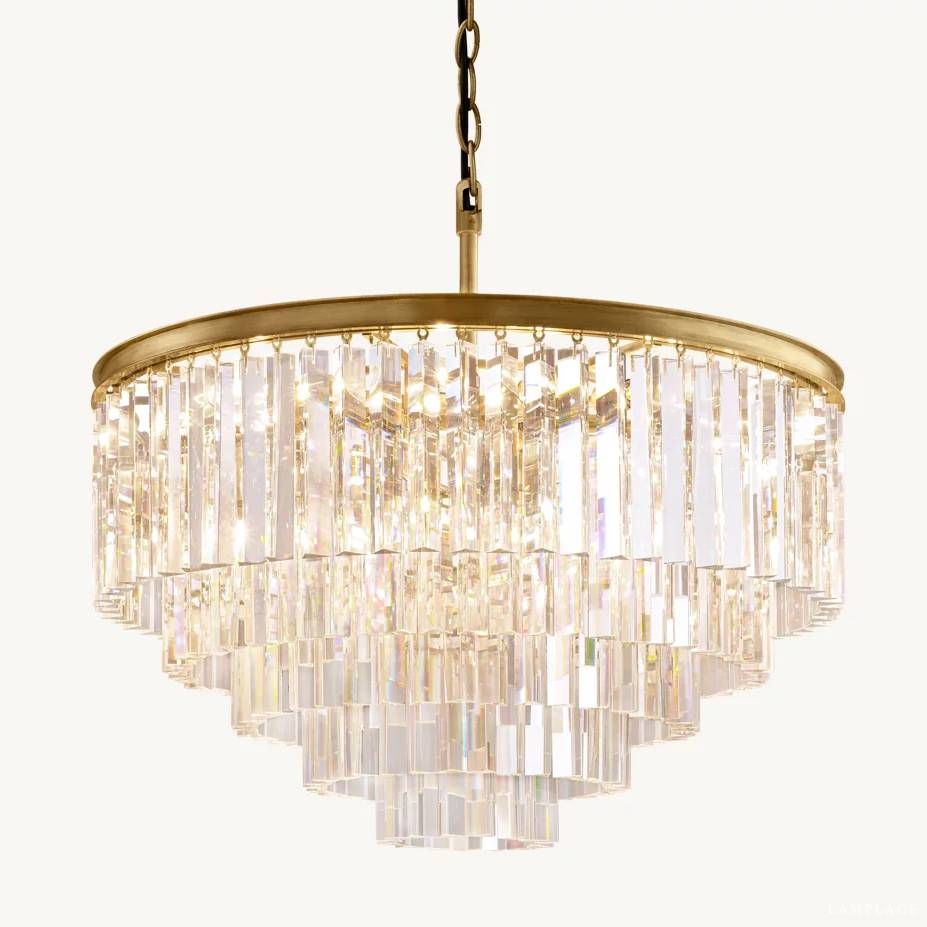 Odeon Deco Prism Round Chandelier 32"