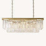 Odeon Deco Prism Rectangular Tiered Chandelier 40"