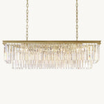 Odeon Deco Prism Rectangular Tiered Chandelier 49"