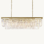 Odeon Deco Prism Rectangular Tiered Chandelier 49"