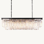 Odeon Deco Prism Rectangular Tiered Chandelier 49"