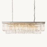 Odeon Deco Prism Rectangular Tiered Chandelier 49"