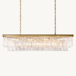 Odeon Deco Prism Rectangular Tiered Chandelier 59"