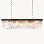 Odeon Deco Prism Rectangular Tiered Chandelier 59"