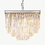 Odeon Deco Prism Tiered Square Chandelier 22"