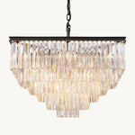 Odeon Deco Prism Tiered Square Chandelier 34"