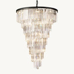 Odeon Deco Prism Triangular Helix Chandelier 48"