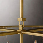Beckman Framed Glass Round Chandelier 33"