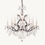 Rococo Vintage Crystal Round Chandelier 28"