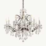 Rococo Vintage Crystal Round Chandelier 33"