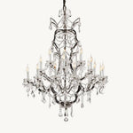 Rococo Vintage Crystal Round Chandelier 40"