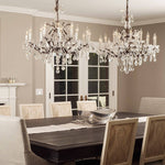 Rococo Vintage Crystal Round Chandelier 33"