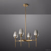 Tulip Crystal Petal Round Chandelier 27"