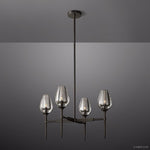 Tulip Crystal Petal Round Chandelier 27"