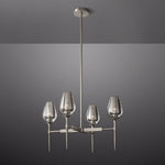 Tulip Crystal Petal Round Chandelier 27"