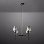 Tulip Crystal Petal Round Chandelier 27"