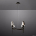 Tulip Crystal Petal Round Chandelier 27"