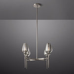Tulip Crystal Petal Round Chandelier 27"