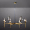 Tulip Crystal Petal Round Chandelier 42"