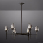 Tulip Crystal Petal Round Chandelier 42"