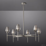 Tulip Crystal Petal Round Chandelier 42"