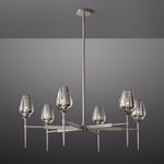 Tulip Crystal Petal Round Chandelier 42"