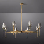 Tulip Crystal Petal Round Chandelier 54"