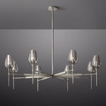 Tulip Crystal Petal Round Chandelier 54"
