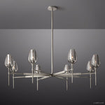 Tulip Crystal Petal Round Chandelier 54"