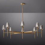 Tulip Crystal Petal Round Chandelier 54"