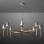Tulip Crystal Petal Round Chandelier 54"