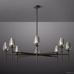 Tulip Crystal Petal Round Chandelier 54"