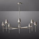 Tulip Crystal Petal Round Chandelier 54"