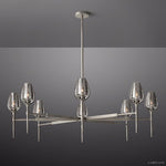 Tulip Crystal Petal Round Chandelier 54"