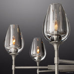 Tulip Crystal Petal Round Chandelier 54"