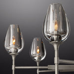Tulip Crystal Petal Round Chandelier 42"