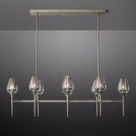 Tulip Crystal Petal Linear Chandelier 52"