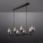 Tulip Crystal Petal Linear Chandelier 52"