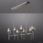 Tulip Crystal Petal Linear Chandelier 52"