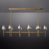Tulip Crystal Petal Round Chandelier 65"