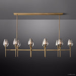 Tulip Crystal Petal Round Chandelier 65"