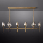 Tulip Crystal Petal Round Chandelier 65"