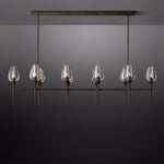 Tulip Crystal Petal Round Chandelier 65"