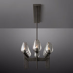 Tulip Crystal Petal Round Chandelier 65"